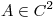 <tex>A \in C^2</tex>