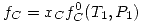 <tex>f_C=x_Cf_C^0(T_1,P_1)</tex>