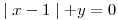 <tex>\mid x-1 \mid + y = 0</tex>
