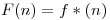 <tex>F(n) = f*(n)</tex>