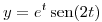 <tex>y=e^t \sen (2t)</tex>