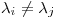 <tex>\lambda_i \not= \lambda_j</tex>