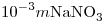 <tex> 10^{-3}m \ce{NaNO3} </tex> <tex> 10^{-3}m \ce{NaNO3} </tex>