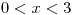 <tex>0<x<3</tex>