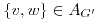 <tex>\{v, w\} \in A_{G'}</tex>