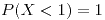<tex>P(X<1)=1</tex>