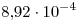<tex>8.92\cdot 10^{-4}</tex>