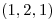 <tex>(1,2,1) </tex>