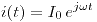 <tex>i(t) = I_0\, e^{j\omega t}</tex> <tex>i(t) = I_0\, e^{j\omega t}</tex>