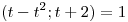 <tex>(t-t^{2}; t+2)=1</tex>