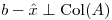 <tex>b-\hat{x} \perp \mathrm{Col}(A)</tex>