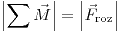 <tex> \left| \sum{\vec{M}} \right| = \left| \vec{F}_\text{roz} \right| </tex>
