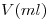 <tex>V(ml)</tex>