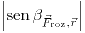 <tex>\left| \sen{\beta_{\vec{F}_\text{roz}, \vec{r}}} \right| </tex>
