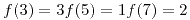 <tex>f(3)={3} f(5)={1} f(7)={2}</tex> <tex>f(3)={3} f(5)={1} f(7)={2}</tex>