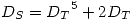 <tex>D_S = {D_T}^5 + 2 D_T</tex>