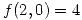 <tex>f(2,0) = 4</tex>
