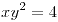 <tex>xy^2=4</tex> <tex>xy^2=4</tex>