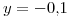 <tex>y = -0.1</tex>
