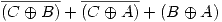 <tex>\overline{(C \oplus B)}+\overline{(C \oplus A)}+(B \oplus A)</tex>