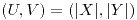 <tex>(U,V) = (|X|, |Y|)</tex>