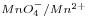 <tex>_{MnO_4^-/Mn^{2+}}</tex>
