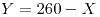 <tex>Y=260-X</tex>