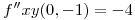 <tex>f''xy(0,-1)=-4</tex>