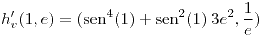 <tex>h'_{v}(1,e)=(\sen^4(1)+\sen^2(1)\:3e^2,\frac{1}{e})</tex> <tex>h'_{v}(1,e)=(\sen^4(1)+\sen^2(1)\:3e^2,\frac{1}{e})</tex>