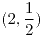 <tex>(2,\frac{1}{2})</tex>