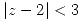 <tex>|z-2|<3</tex>