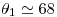<tex>\theta _1 \simeq 68</tex>