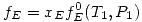 <tex>f_E=x_Ef_E^0(T_1,P_1)</tex>