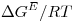 <tex>\Delta G ^E/RT</tex>