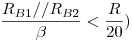 <tex> \displaystyle \frac{R_{B1}// R_{B2}}{\beta}< \frac{R}{20})</tex>