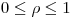 <tex>0 \leq \rho  \leq 1</tex>