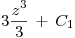 <tex>3\frac{z^3}{3} \, + \, C_1</tex>