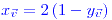 <tex>\color{blue}x_{\vec{v}}=2\left(1-y_{\vec{v}}\right)</tex>