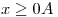 <tex>x \geq 0A</tex>