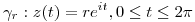 <tex>\gamma_r :z(t)=re^{it},0\leq t\leq 2\pi</tex>