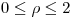 <tex> 0 \leq \rho \leq 2</tex>