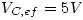 <tex>V_{C,ef}=5V</tex>