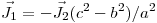 <tex>\vec{J}_1=-\vec{J}_2 (c^2-b^2)/a^2</tex>