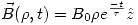 <tex> \vec{B}(\rho, t) = B_0 \rho e^{\frac{-t}{\tau}} \hat{z} </tex>