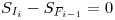<tex> S_{I_i} - S_{F_{i-1}} = 0 </tex>