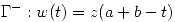 <tex>\Gamma^-:w(t)=z(a+b-t)</tex>