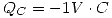 <tex> Q_C=-1V \cdot C </tex>