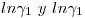 <tex>ln \gamma  _1 \  y \   ln \gamma  _1</tex>