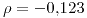 <tex>\rho=-0.123</tex>