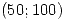 <tex>(50;100)</tex> <tex>(50;100)</tex>